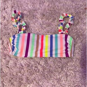 colorful bikini top, size small